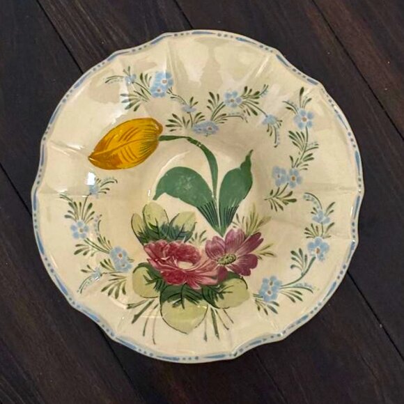 Bahl Sandela Ware Other - Vintage 1940 Bahl Potteries Nove Rose Sandela Ware Line Centerpiece Bowl 10"
